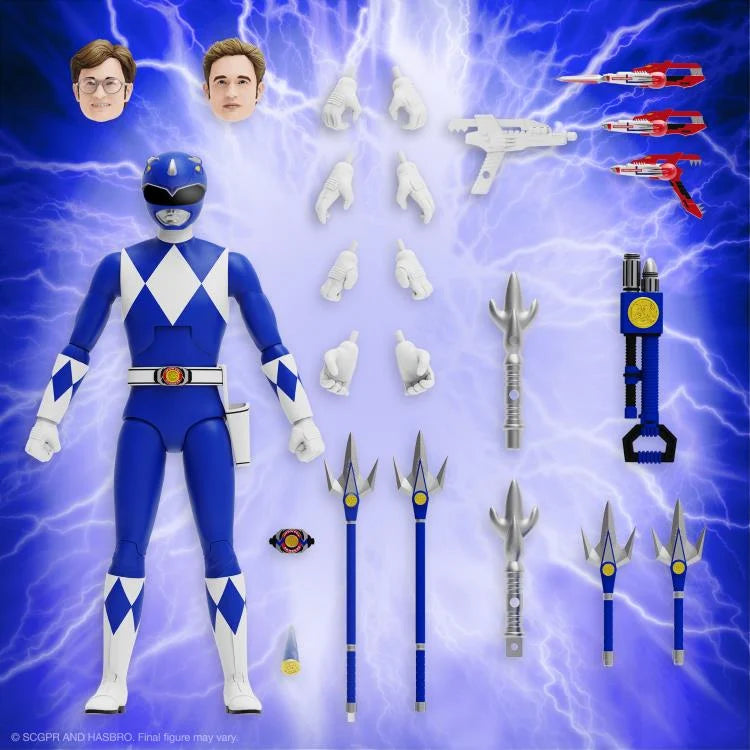 Mighty Morphin Power Rangers ULTIMATES! Blue Ranger Action Figure - Collectible Toy for Fans, Kids & Adults - Perfect for Display, Play & Gifts
