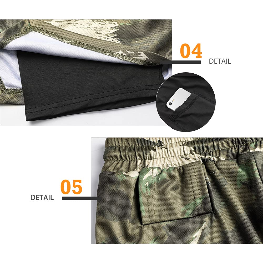 Surenow Men's Running Shorts - 2-in-1 Workout Shorts with Liner, 7-Inch Gym & Yoga Shorts for Men - Perfect for Running, Training, Outdoor Sports & Active Lifestyle