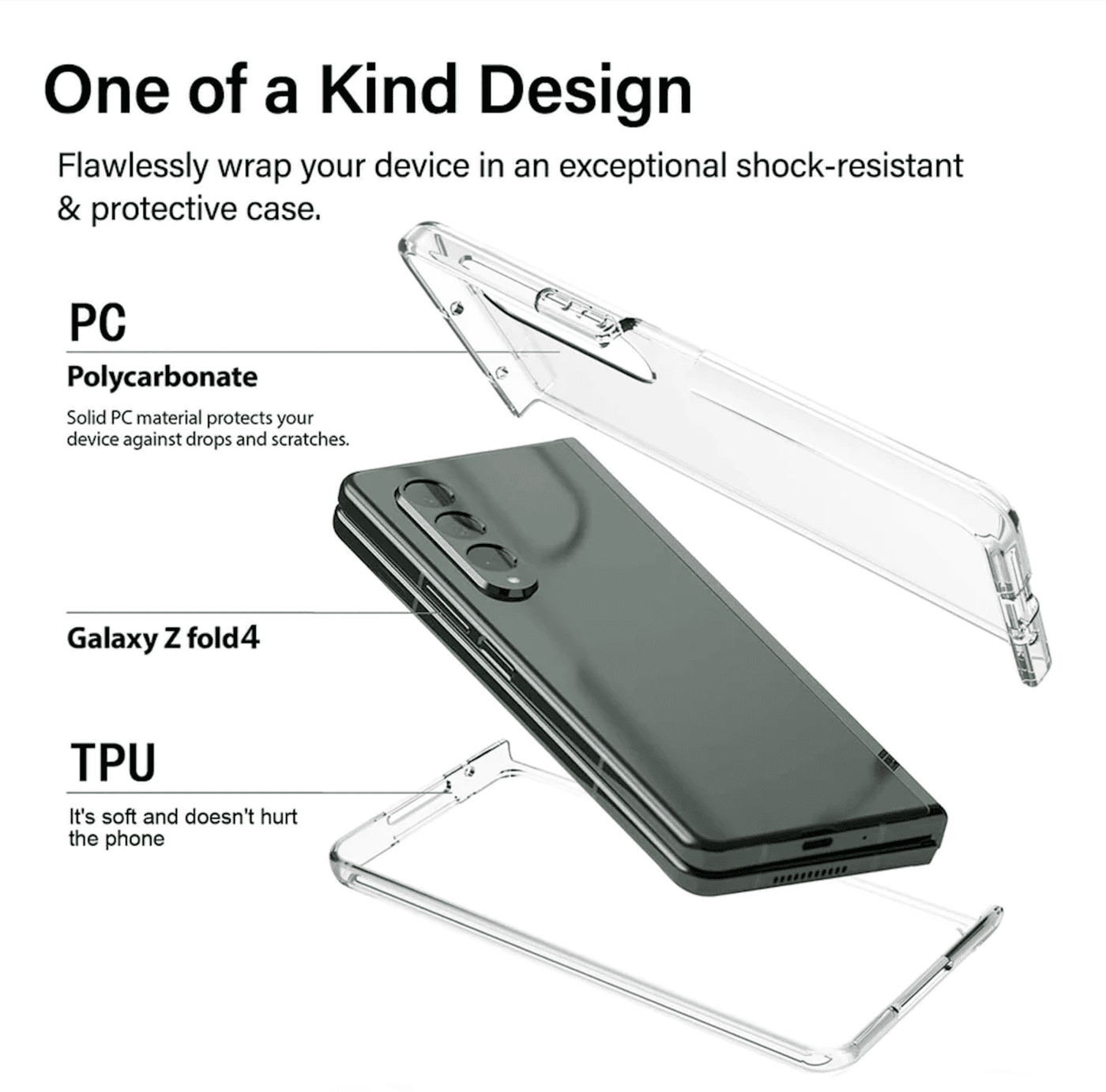 Premium iShield Crystal Palace Clear Case for Samsung Galaxy Z Fold 4 - Ultra Slim Protective Cover with Scratch Resistance | Perfect for Work, Travel & Everyday Use