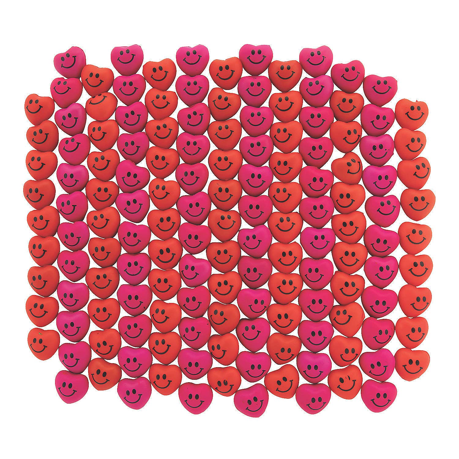 Fun Express Bulk VAL Mini Heart RELAXABLE Stress Relief Toys - 144 Pieces for Party Favors, Classroom Rewards & Sensory Play