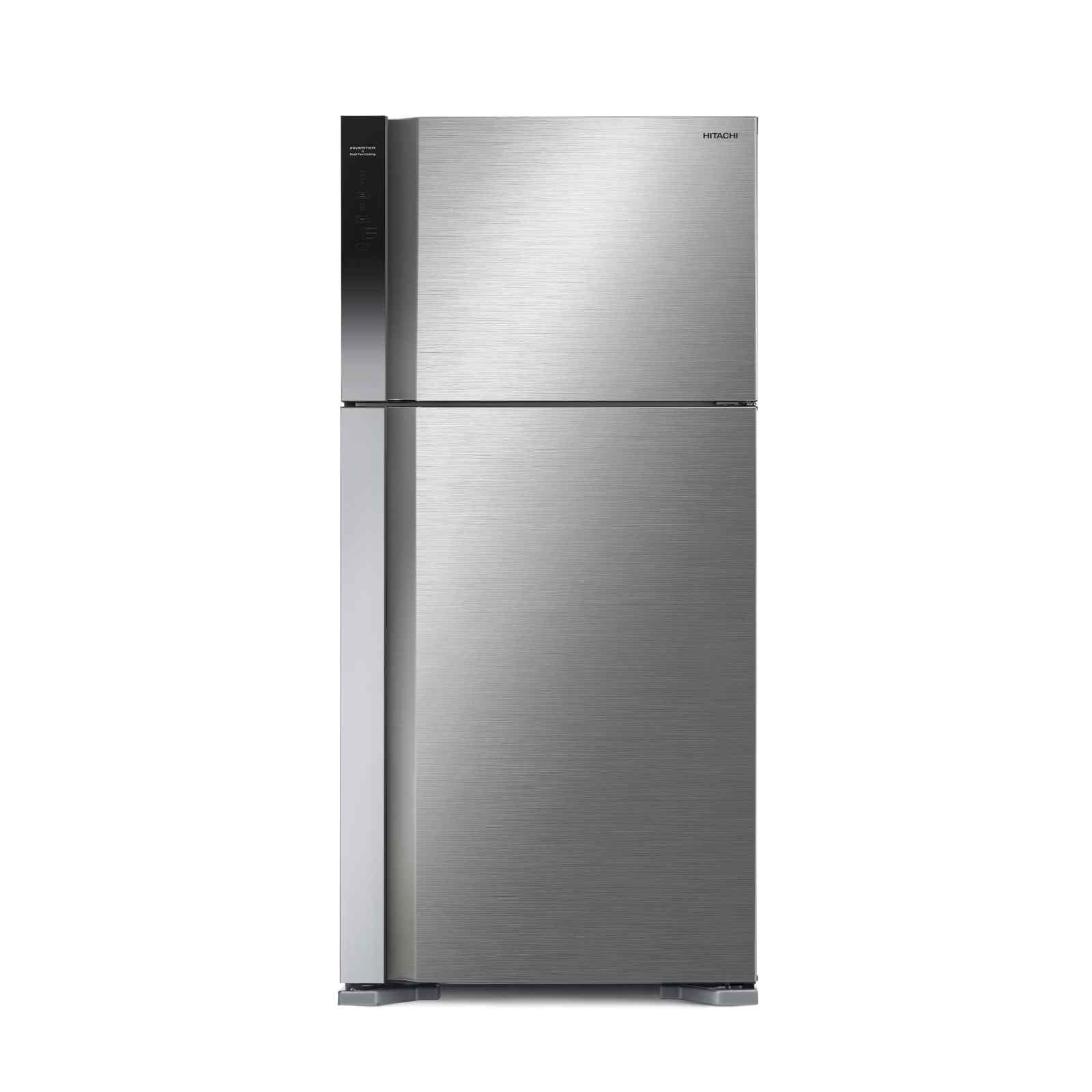 Hitachi 544L 2 Door Refrigerator RV690P7MSBSL - Energy Efficient Large Capacity Fridge for Home, Kitchen & RV Use
