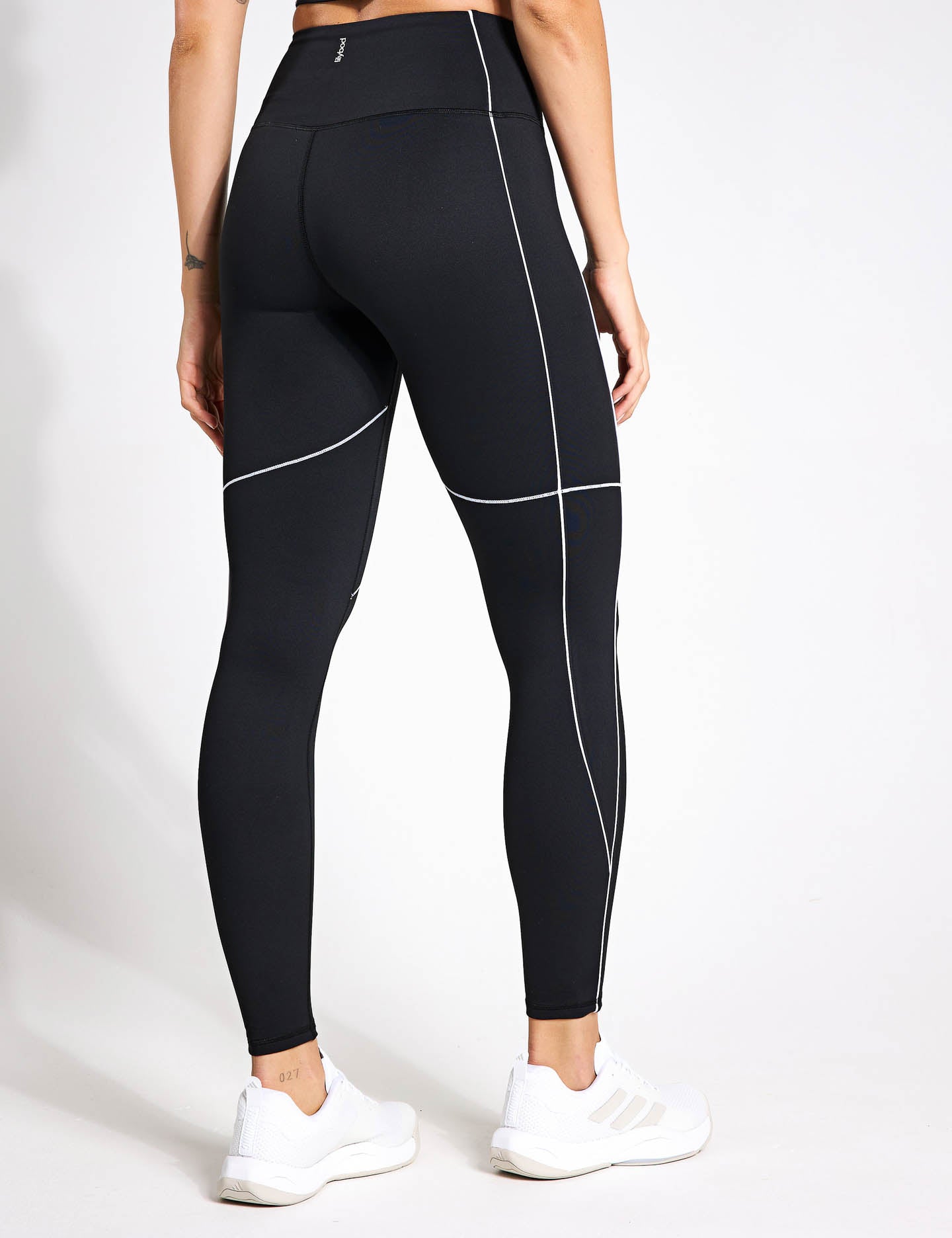 Amara High Waist Yoga Leggings for Women - Black & White - Comfortable Workout Pants for Gym, Running, and Lounge Wear