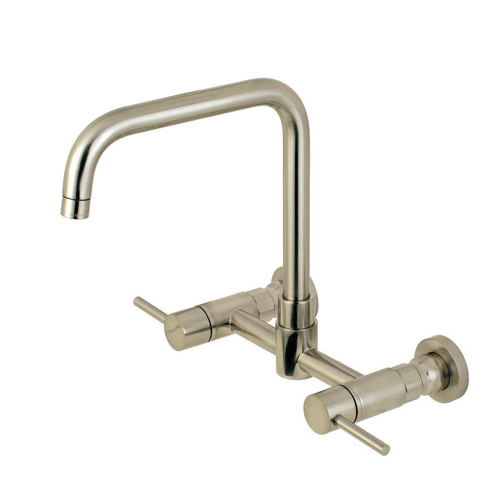 Kingston Brass Concord 8 Inch Centerset Wall Mount Kitchen Faucet - Stainless Steel Water-Saving Design for Modern Homes | Perfect for Small Kitchens, RVs & Tiny Houses