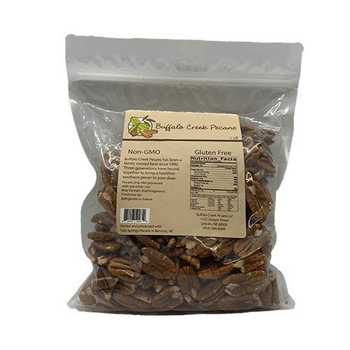 Premium Fresh Pecan Nuts - 2 Pack (1 lb Each) | Non-GMO, Gluten-Free | Perfect for Baking Pies, Cookies & Desserts | Farmed in Nebraska USA | Healthy Snack & Holiday Gift Idea