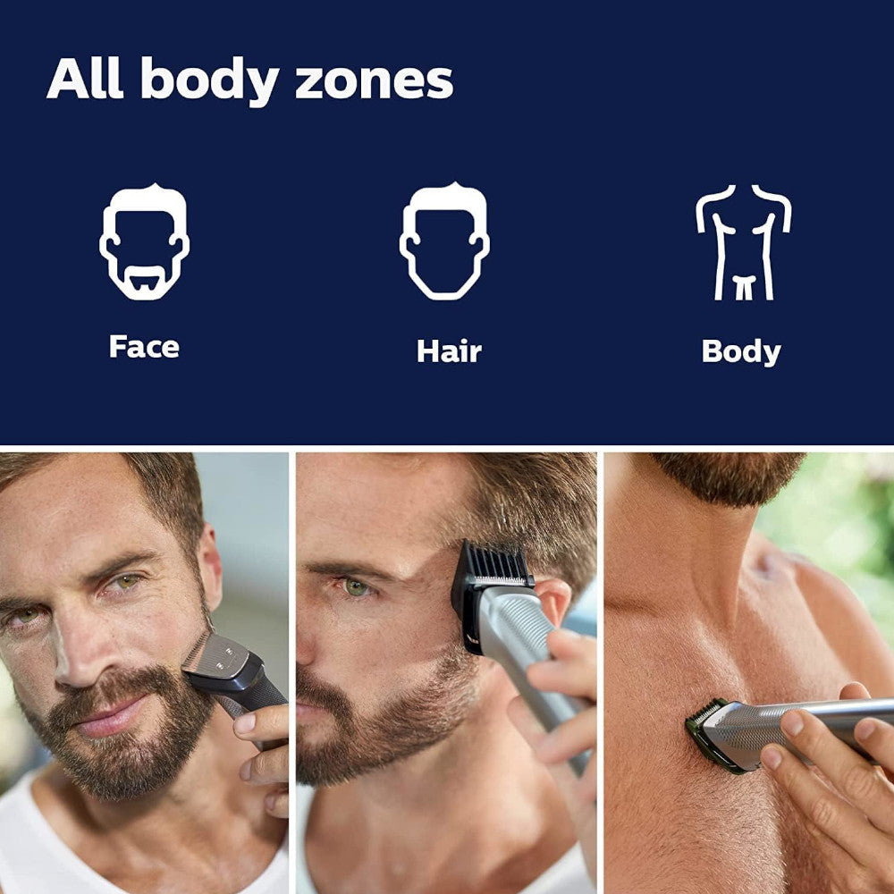 PHILIPS MG5750/18 Multigroom 5000 All-in-One Trimmer for Face, Head & Body Grooming - Perfect for Men's Beard, Hair & Body Shaving at Home or Travel