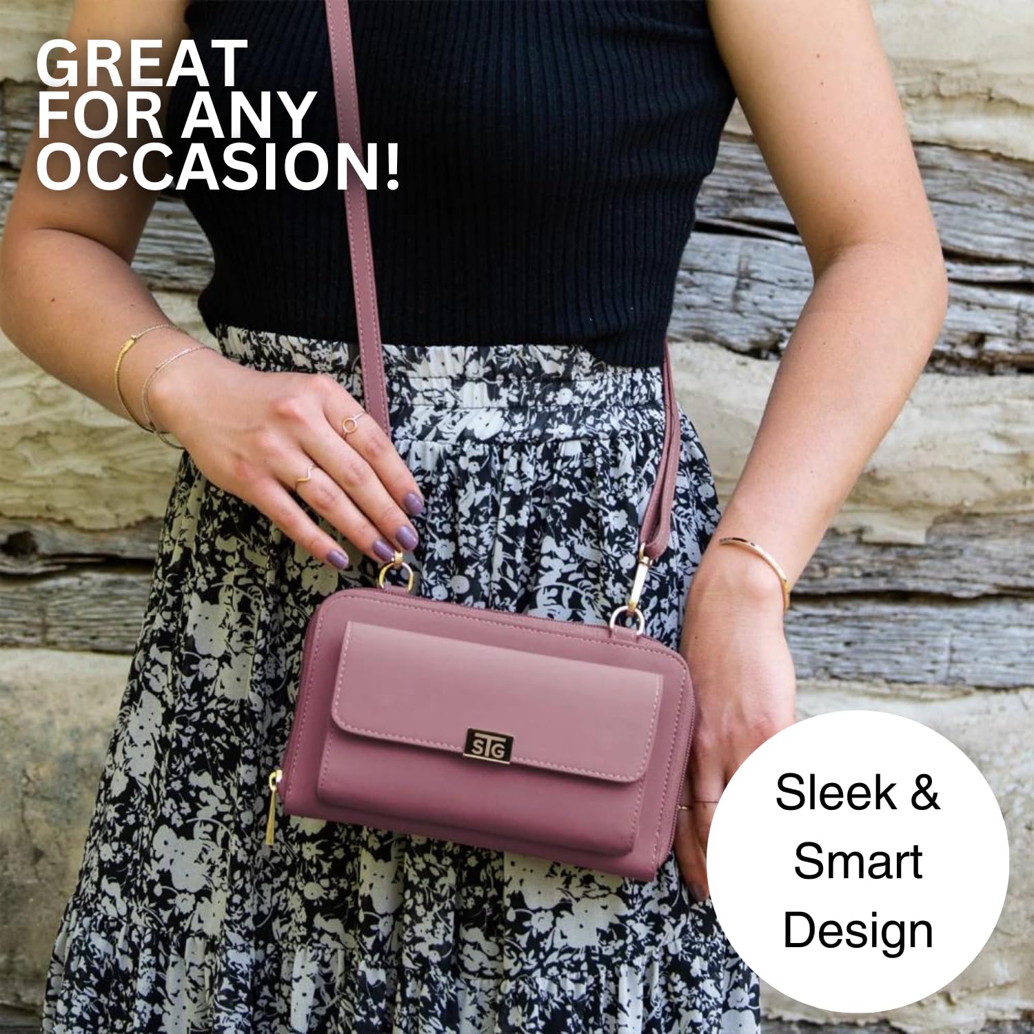 Captiva Touch Screen Women's Crossbody Handbag - Stylish Cell Phone Purse & Case for Everyday Use, Travel, and Shopping