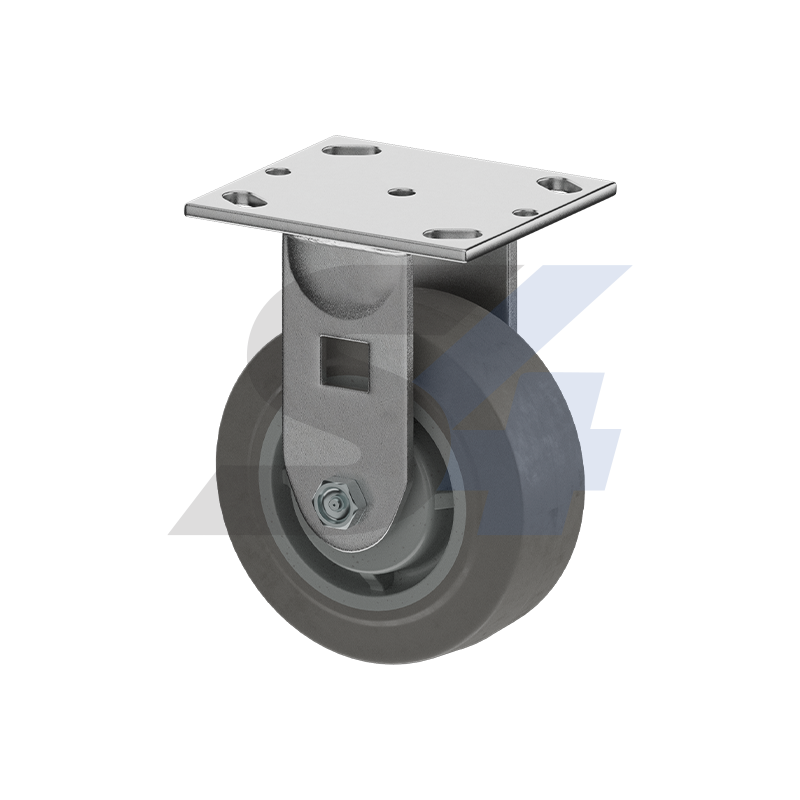 5 x 2 Zinc Rigid Caster Top Plate Mount C000.E2C - Heavy-Duty Industrial Casters for Carts, Machinery & Equipment