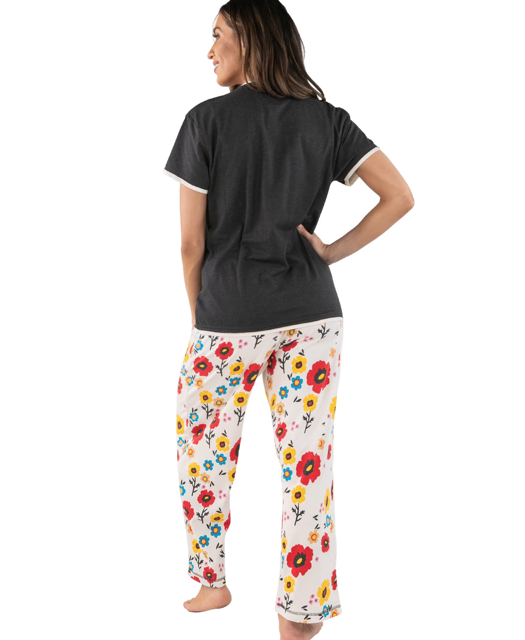 Lazy One Women's Short Sleeve Pajama Set - Cute Printed Sleepwear, Soft & Comfortable Relaxed Fit Pjs for Lounge, Sleep & Relaxation at Home
