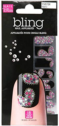 27 Heart U Nail Bliss Bling Nail Art Set - Pack of 6 | DIY Nail Decoration for Parties, Weddings & Special Occasions