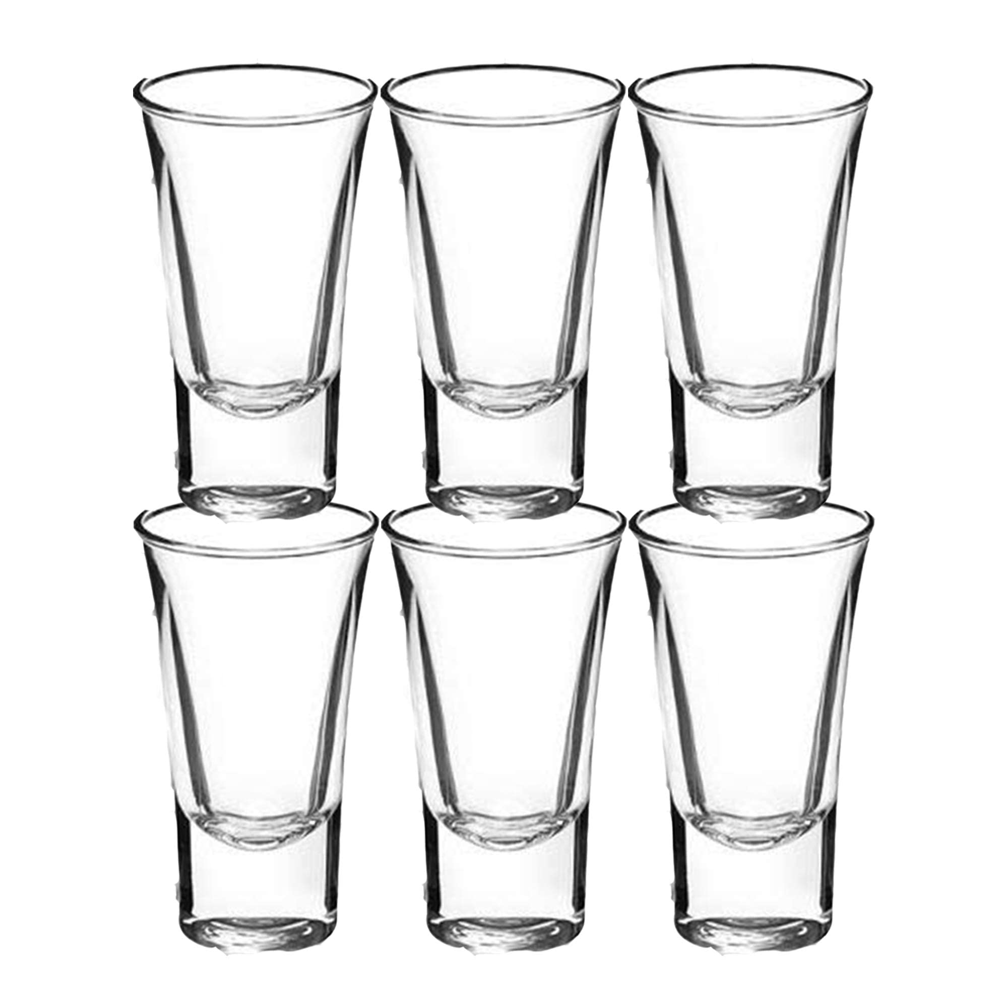 Premium Gmark 2-Oz Heavy Base Shot Glass Set - 6-Pack Whiskey & Tequila Glasses for Cocktails, Wine Tasting, and Liquor Measuring | Ideal for Bars, Parties, and Home Entertaining