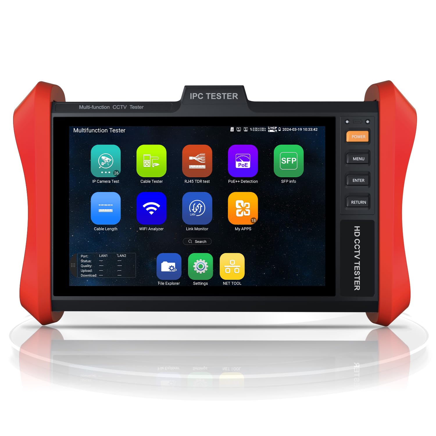 4K 12MP IP Camera Tester with 8