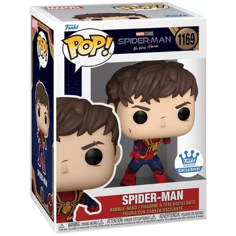 Funko Pop! Marvel Spider-Man (Unmasked) Vinyl Figure - Spider-Man: No Way Home Movie Collectible - Perfect for Display, Gifts & Marvel Fan Collections