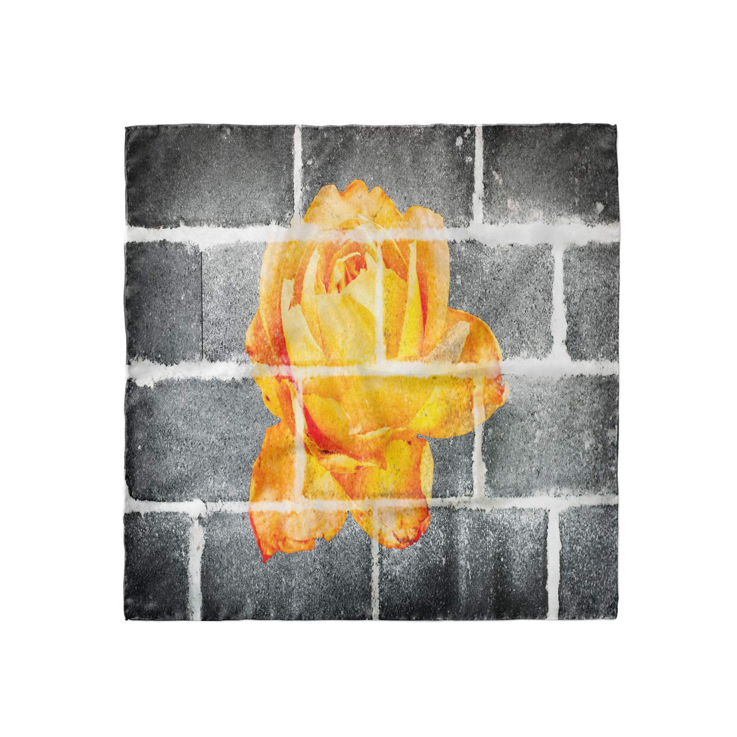 Ambesonne Grey Headscarf with Warm Rose Brick Wall Print - Stylish Hijab Scarf for Women - Perfect for Daily Wear, Prayer, and Fashion Accessories