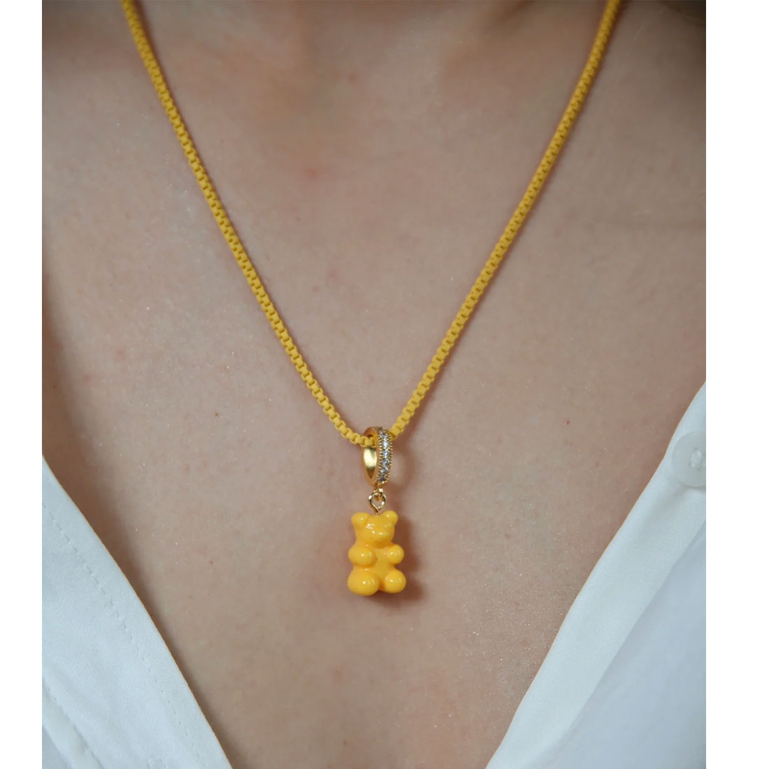 Plastalina Chain - NYC Taxi Inspired Fashion Jewelry | Trendy Layered Necklace for Women | Perfect for Streetwear & Urban Style Outfits