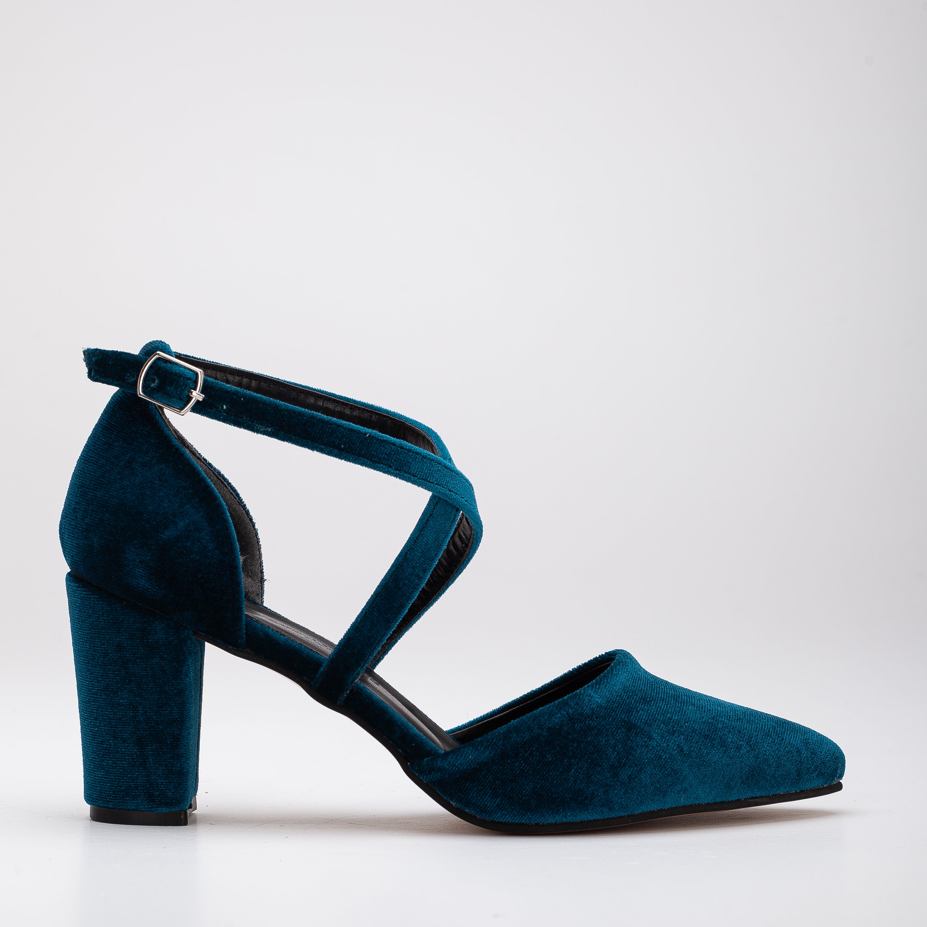 Teal Blue Velvet Heels for Women - Elegant High Heel Shoes for Party, Wedding & Evening Events - Comfortable & Stylish Women's Dress Shoes