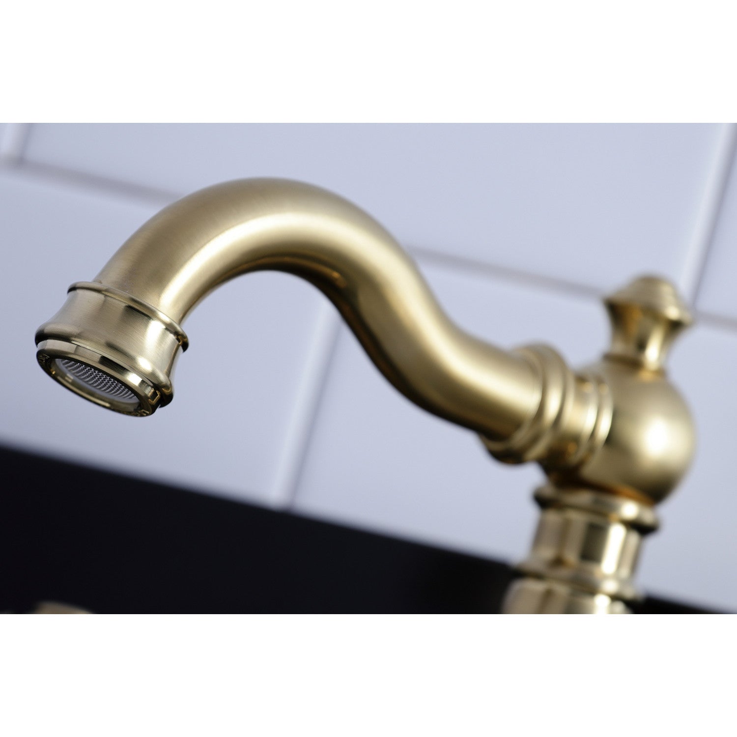 American Classic FSC1973PX Two Handle 3-Hole Widespread Bathroom Faucet with Brass Pop-Up Drain - Brushed Brass Finish for Vanity Sink - Perfect for Modern and Traditional Bathroom Decor