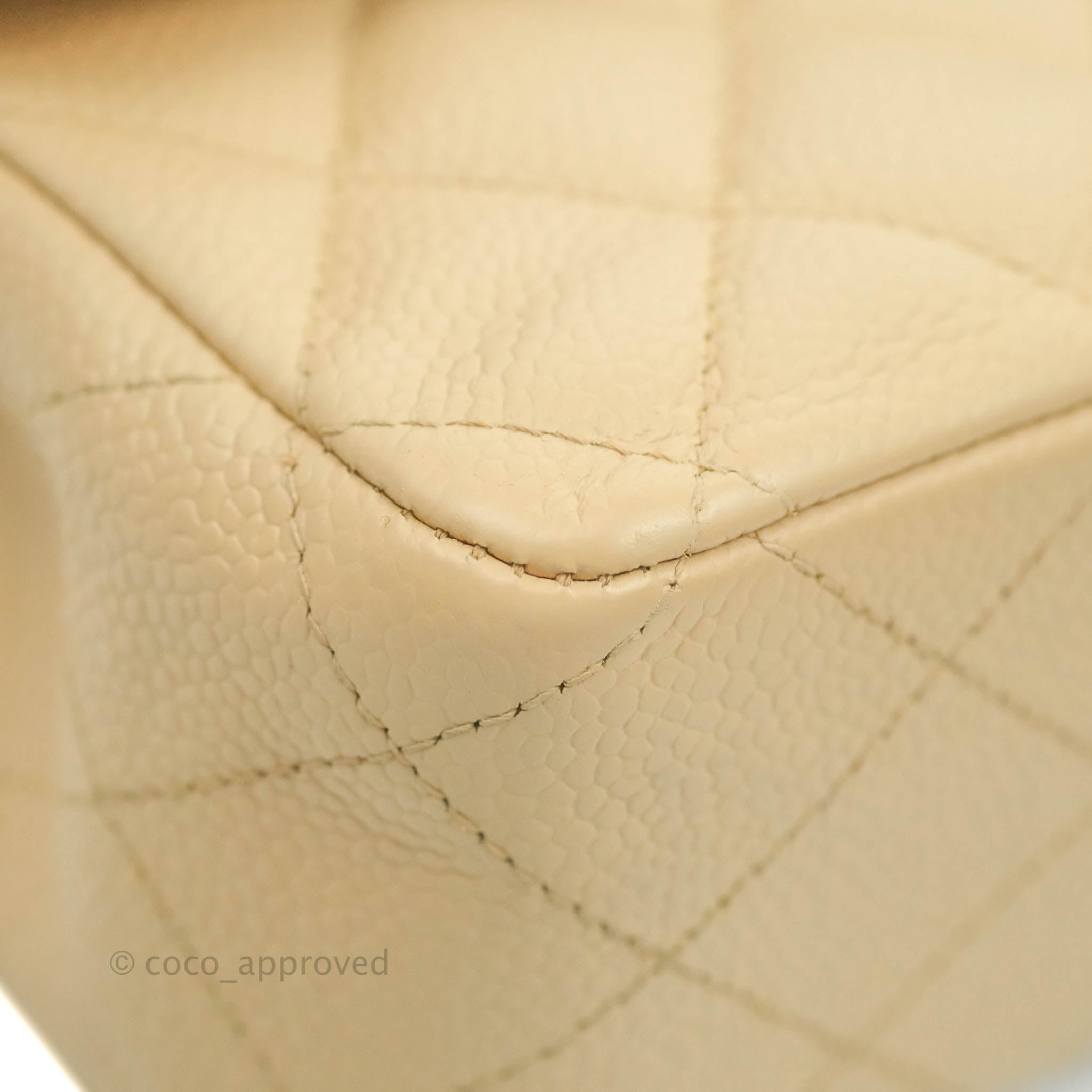 Chanel Classic Medium Double Flap Bag in Beige Caviar Leather with Gold Hardware - Luxury Designer Handbag for Women, Perfect for Work, Evening Events & Special Occasions