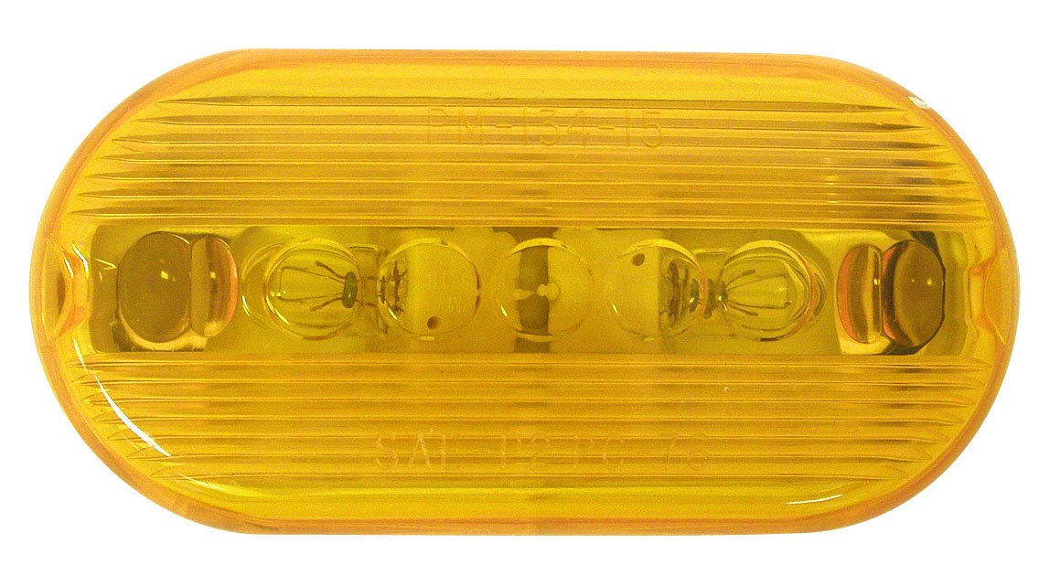Peterson Manufacturing 135A Amber LED Clearance/Side Marker Light with Reflex Reflector - Heavy Duty Truck & Trailer Safety Lighting for Night Visibility