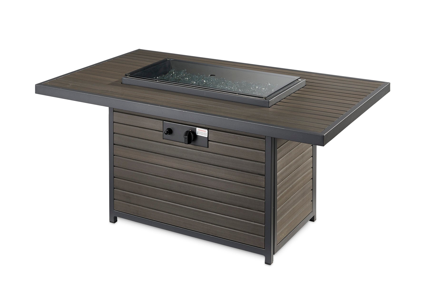 Outdoor GreatRoom Brooks BRK 1224 19K Rectangular Gas Fire Pit Table - Perfect for Patio, Backyard, and Outdoor Gatherings