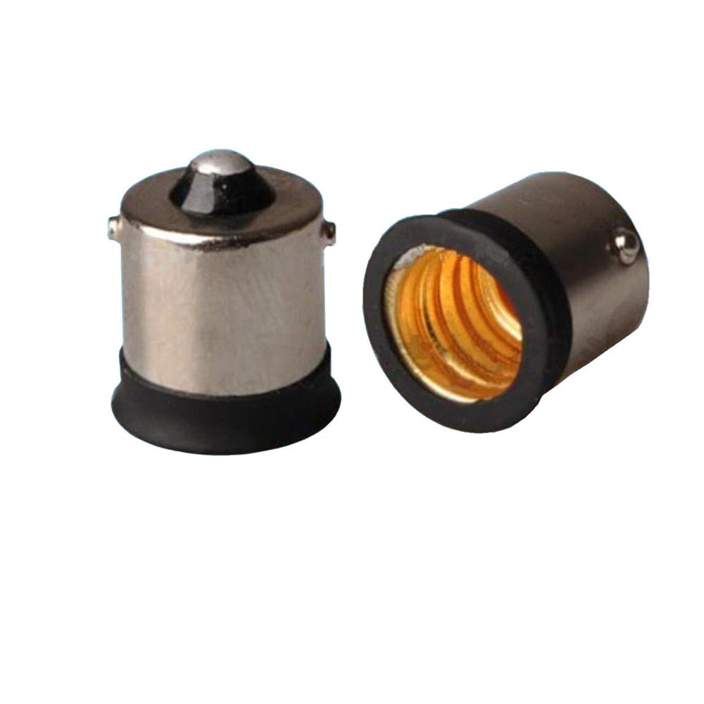BA15S to E12 Lamp Socket Adapter - B15 to E12 Light Bulb Base Converter - Compatible for Chandeliers, Night Lights & Vintage Fixtures