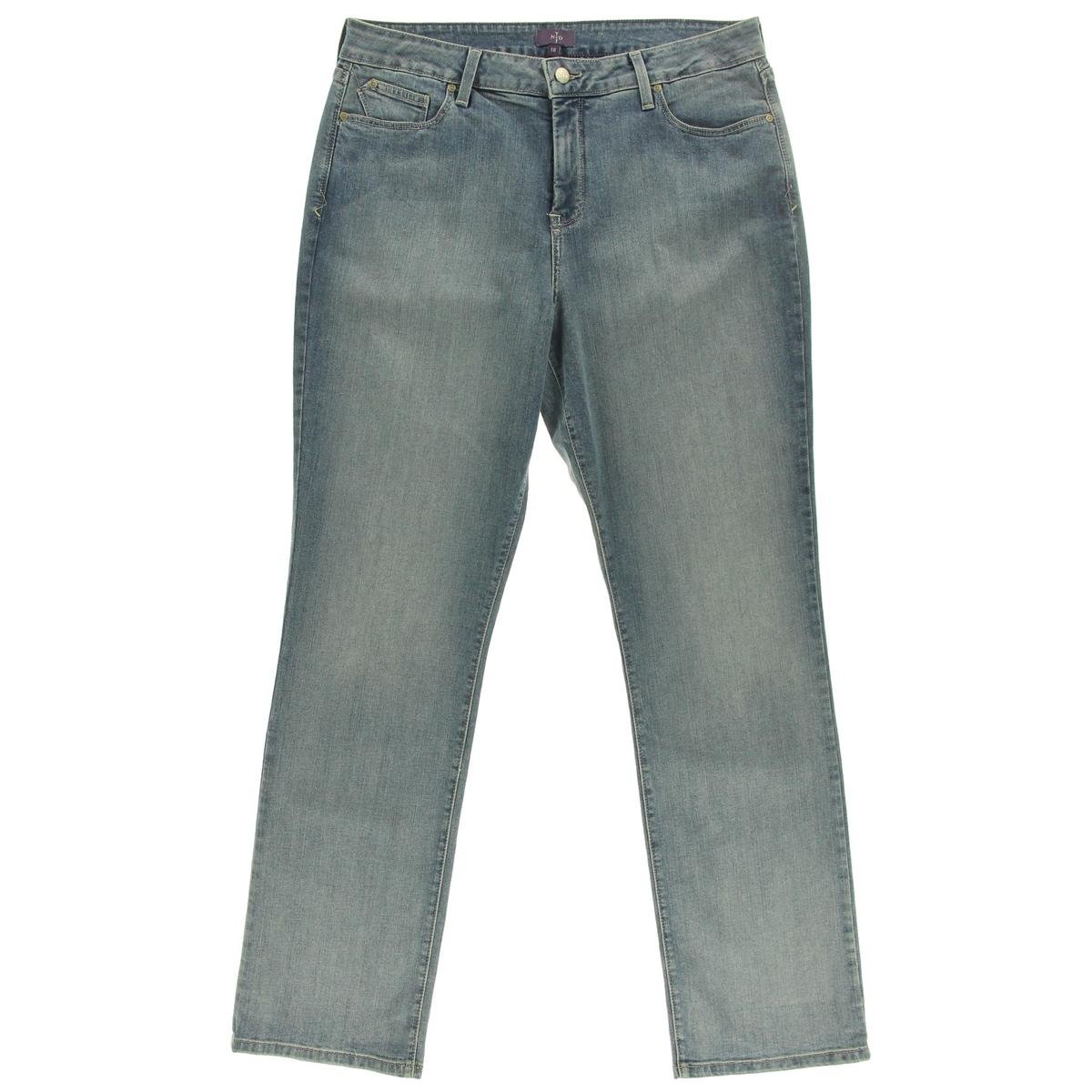NYDJ Women's Marilyn Straight Leg Denim Jeans - Short Inseam, Comfort Fit, Stretch Fabric - Perfect for Casual Wear, Office & Everyday Outfits