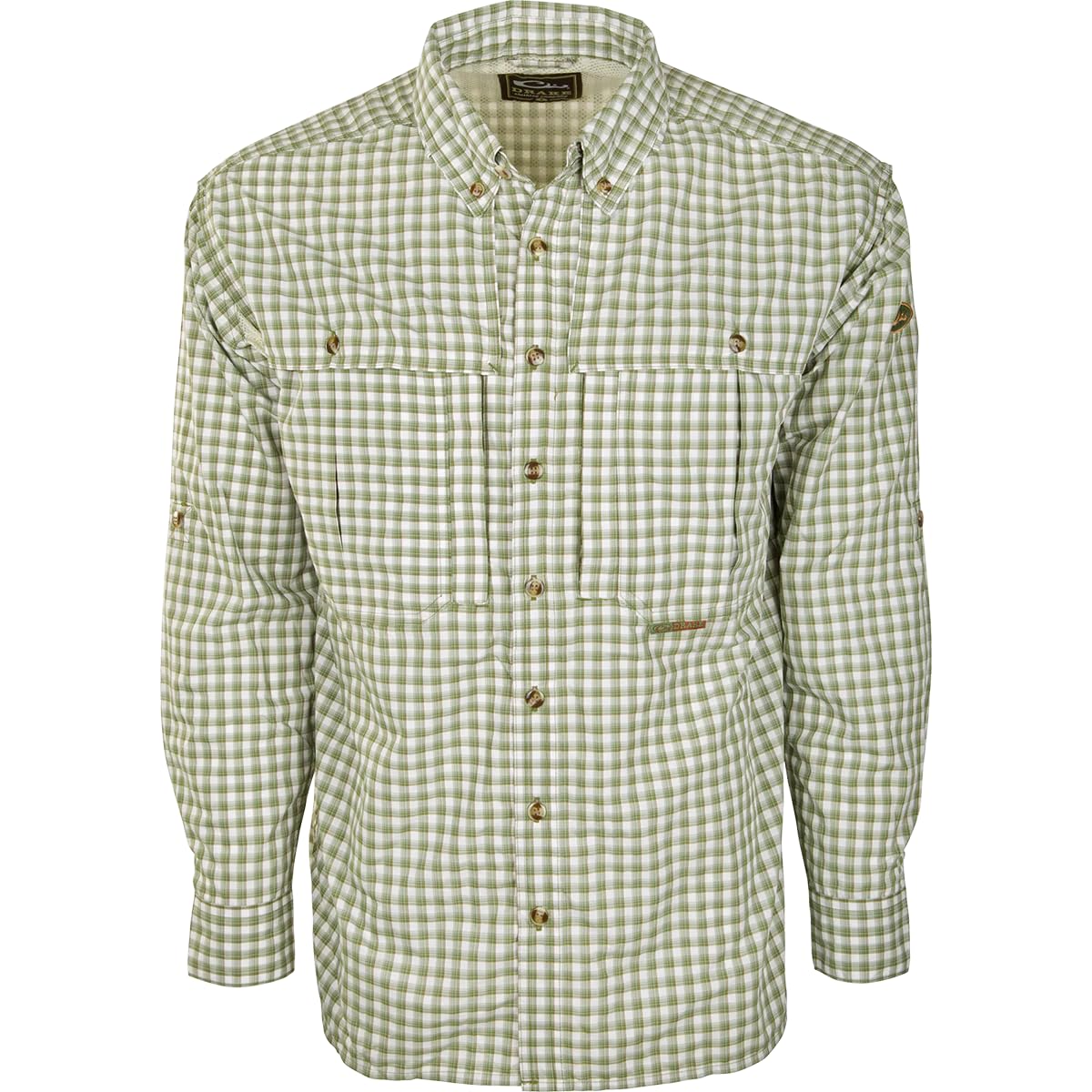 Drake Waterfowl Featherlite Plaid Wingshooter's Long Sleeve Shirt - Gray Plaid Hunting Shirt for Men - XLarge Size - Comfortable & Durable for Waterfowl Hunting & Outdoor Adventures