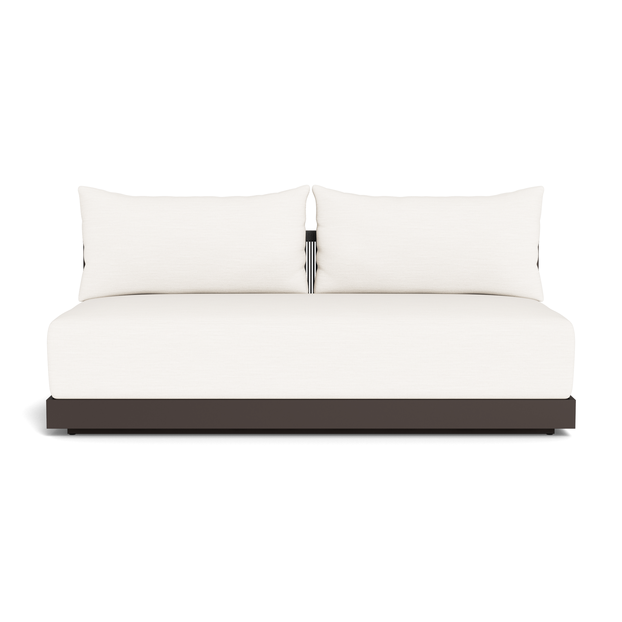Antigua 2-Seat Armless Sofa - Modern Compact Loveseat for Small Spaces, Living Room, Apartment, or Office - Comfortable Fabric Upholstery for Relaxing and Lounging