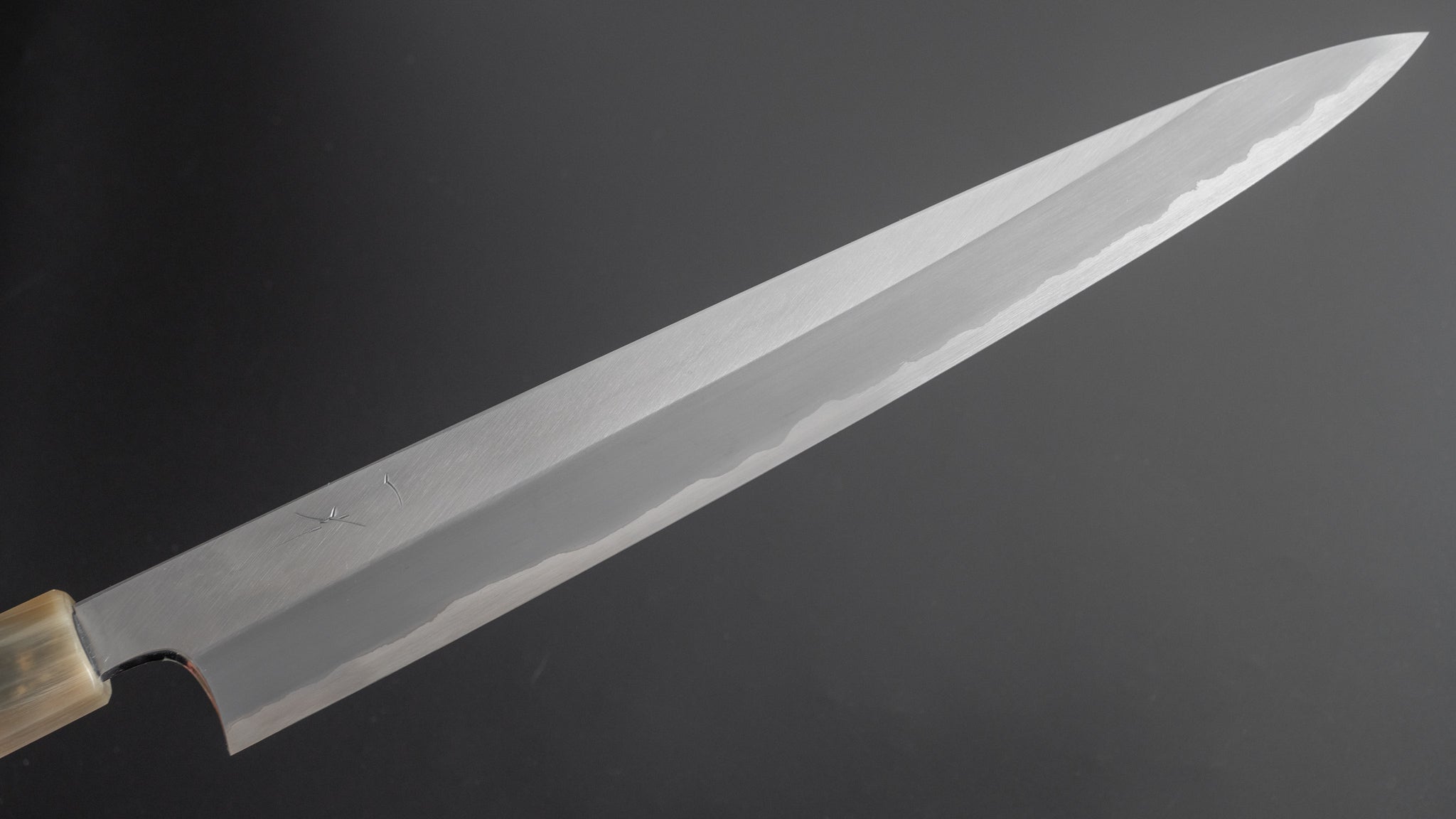 Hitohira Togashi White #1 Stainless Clad Migaki Sujihiki 300mm Sushi Knife with Taihei Ebony Handle - Premium Japanese Chef Knife for Slicing Meat, Fish & Sushi Preparation