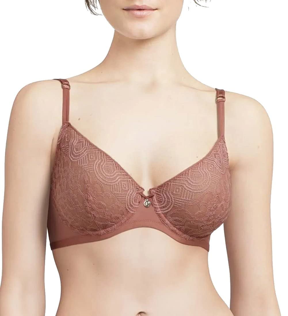 Chantelle Canyon Solace Bra - Comfortable Lace Underwire Bra in Soft Pink | Perfect for Everyday Wear & Special Occasions