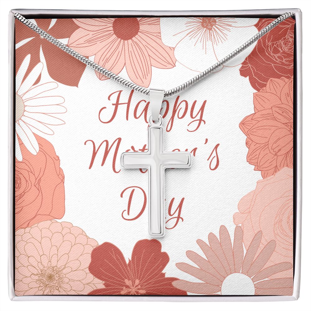 Stainless Steel Cross Necklace for Women - Elegant Mother's Day Gift for Mom, Mother-in-Law & Stepmom - Perfect for Church, Weddings & Special Occasions