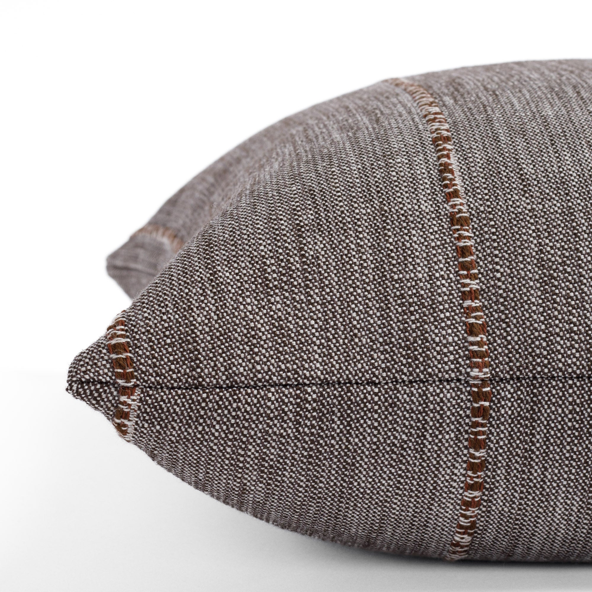 Brooklyn Stripe 22x22 Inch Decorative Throw Pillow Cover - Chocolate Brown - Perfect for Sofa, Bed, Couch & Home Decor