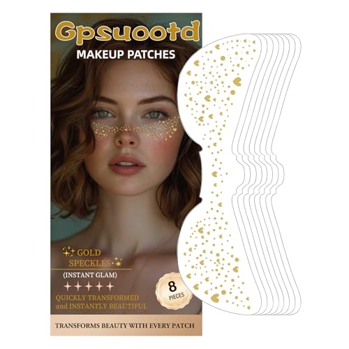 8PCS Gold Glitter Freckles-007A