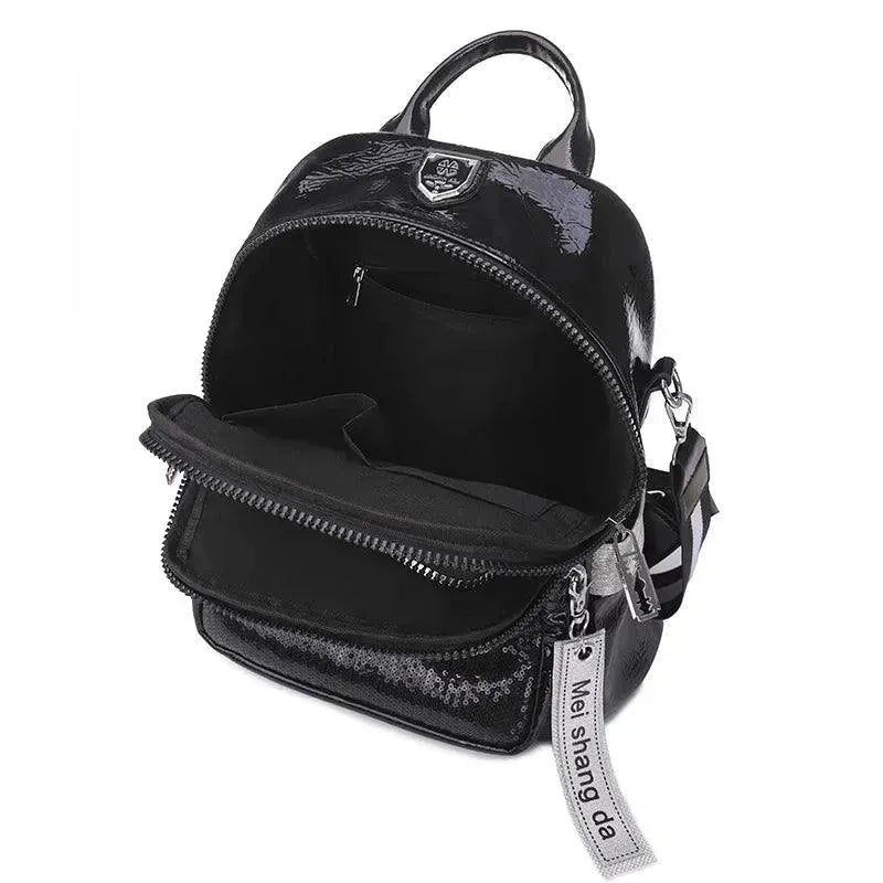 Stylish PU Leather Backpack for Women & Men - Waterproof Laptop Bag with USB Charging Port - Perfect for Work, Travel & School