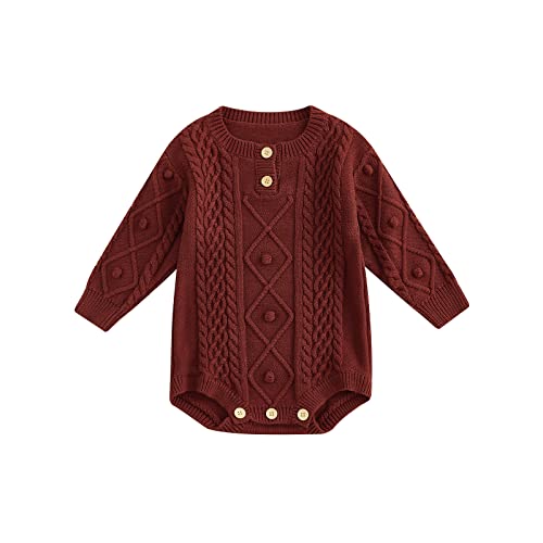 Brown Twist Sweater Romper