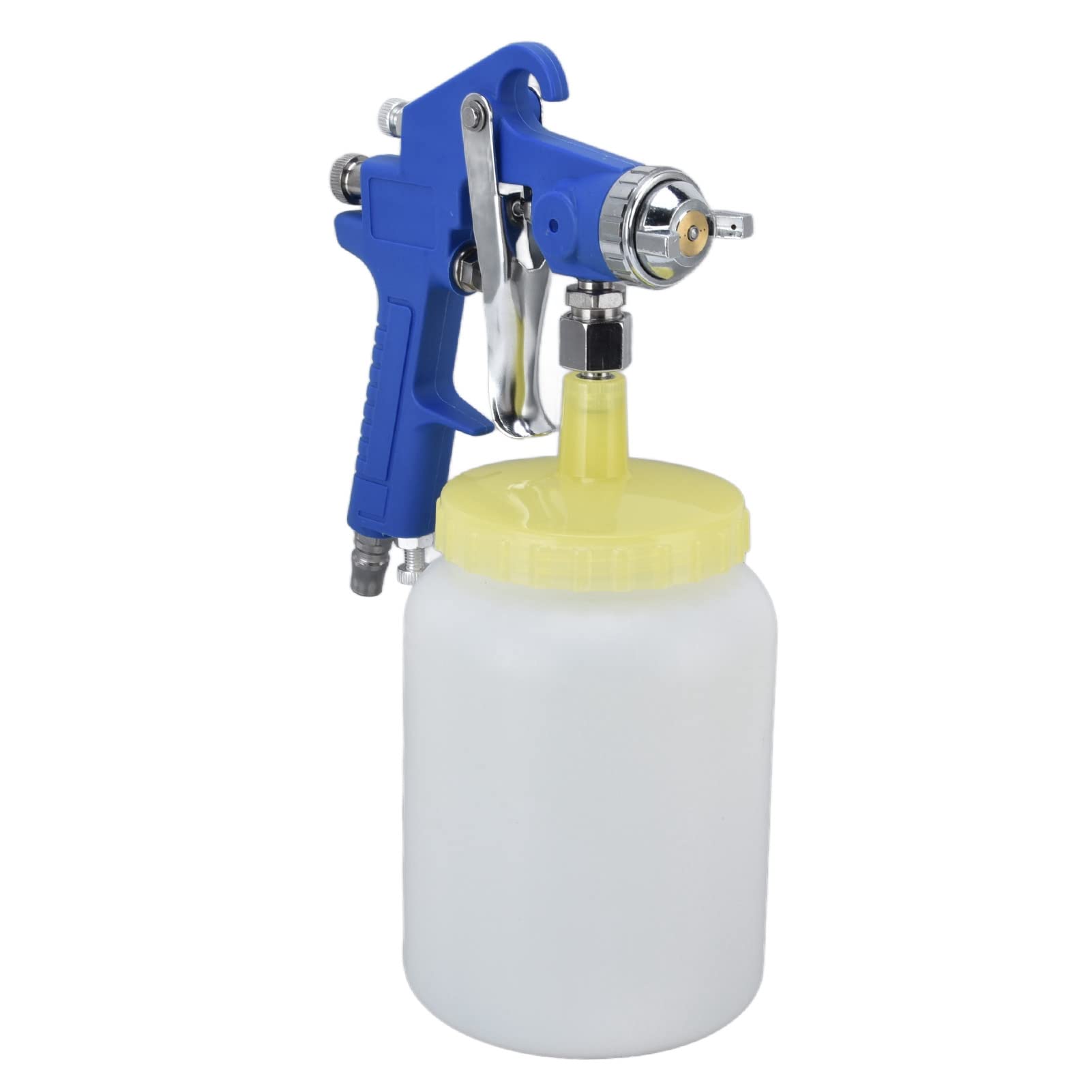PLPLAAOBO 1000ml 3mm Siphon Pneumatic Air Spray Gun - Professional Primer & Paint Sprayer Tool (Blue) - Perfect for Automotive, Furniture & DIY Home Painting Projects