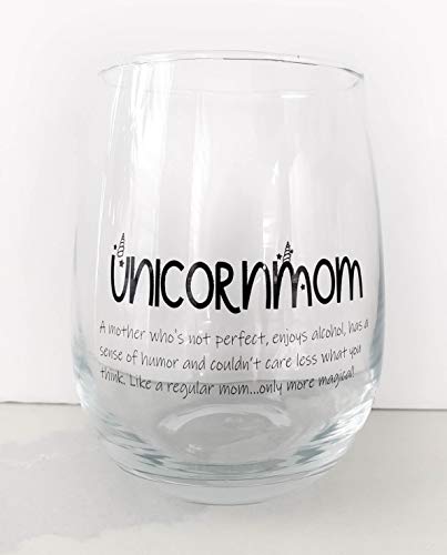 Unicorn Mom Glass