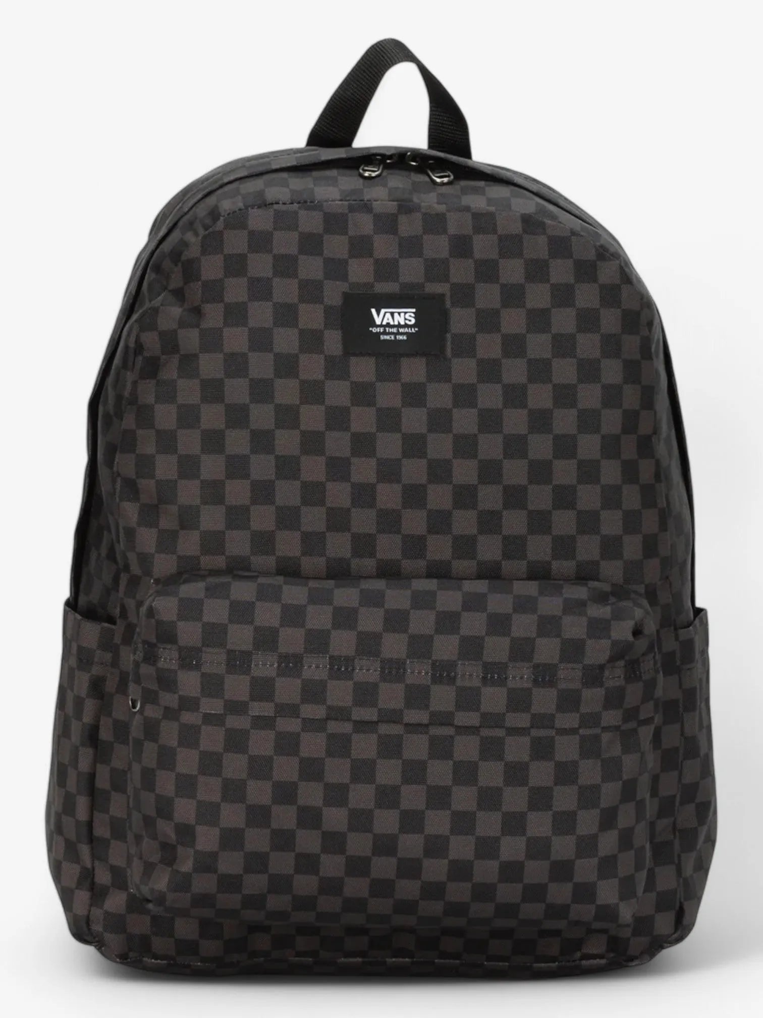 Vans Old Skool Check Backpack - Black School Backpack for Men & Women | Durable Laptop Bag for College, Travel & Everyday Use
