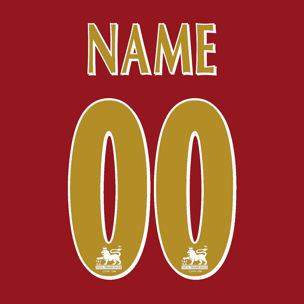 Custom Premier League 1997-07 Gold Print - Personalized Football Jersey Art for Fans & Home Decor