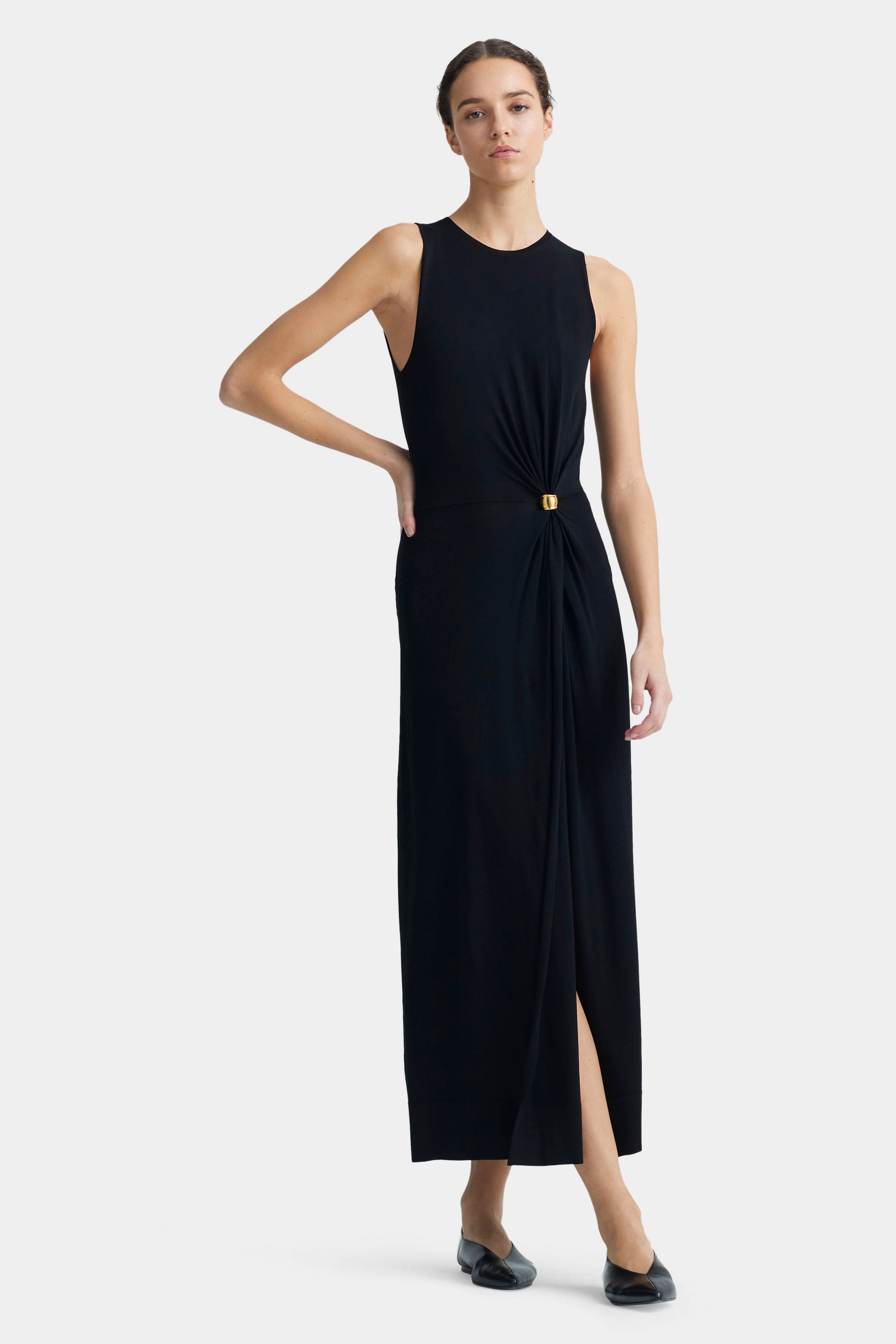Elegant Saralien Black Dress for Women | Pre-Fall Fashion | Perfect for Office, Parties & Special Occasions