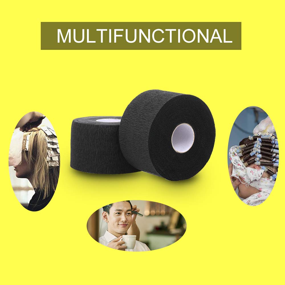 Stretchable Black Paper Neckband Strip for Hairdressing, Hair Washing & Makeup | Disposable Salon & Barber Accessory | Perfect for Salons, Spas & Home Use - POOWE