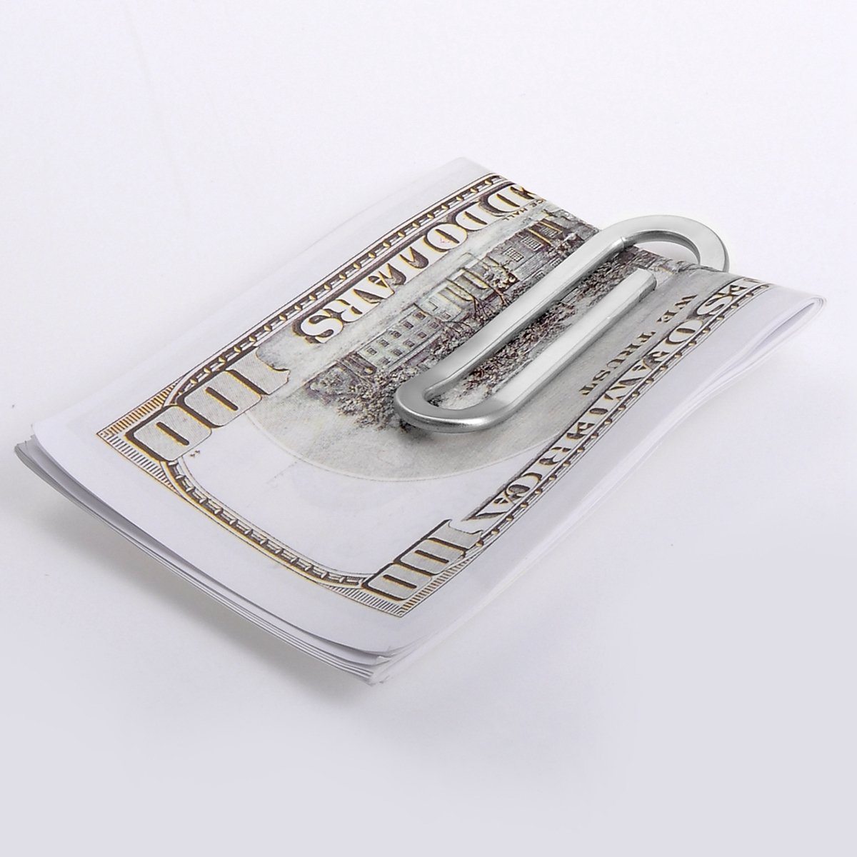 Valyria Silver Stainless Steel Money Clip - Credit Card Holder & Cash Organizer | Slim Paper Clip Design for Wallets, Bills, and Business Cards | Perfect for Men's Gifts, Office Use, and Everyday Carry