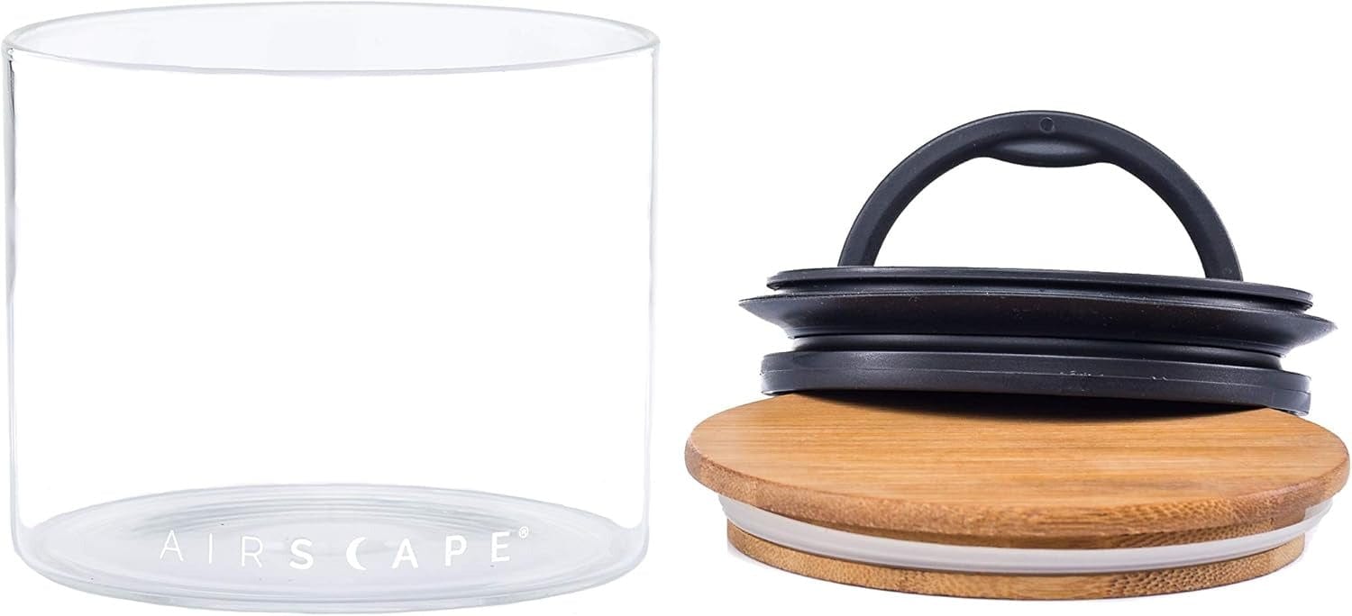 Airscape Glass - Airtight Glass Food Storage Containers for Kitchen, Pantry & Meal Prep - Perfect for Storing Dry Goods, Coffee, Tea & Spices