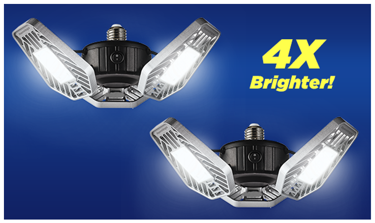 Beyond Bright LED Garage Light - High Lumens, Energy Efficient, Motion Sensor - Perfect for Workshops, Storage, and Home Garages