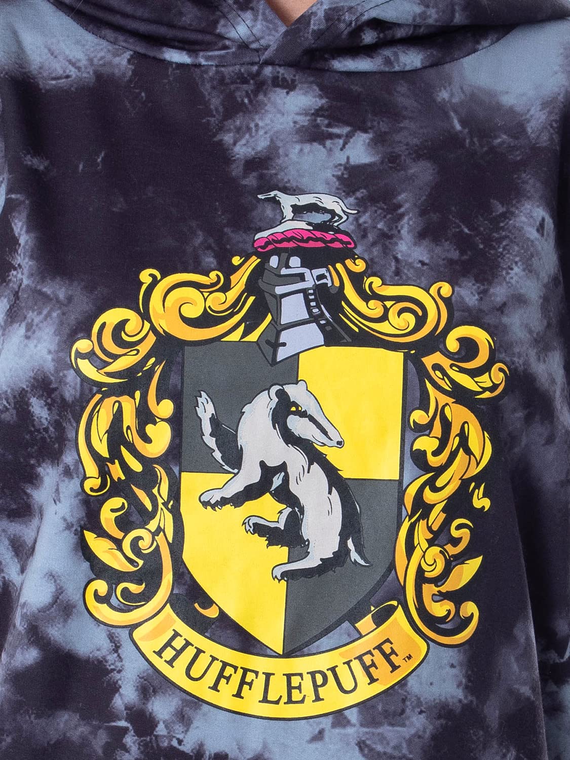 Harry Potter Wizarding World Women's Hogwarts Houses Tie-Dye Hooded Sweatshirt & Jogger Set - Cozy Lounge Wear for Potterheads & Movie Nights