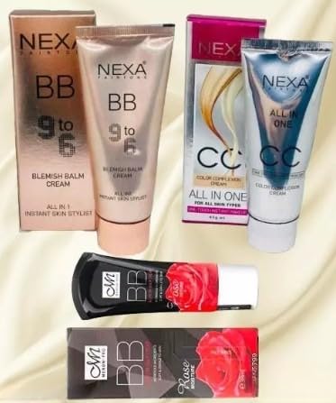 UX-BB Rose Nexa CC Foundation - Pack of 3 (Nexa 9to6) | Full Coverage, Lightweight, Natural Finish | Perfect for Daily Wear, Office & Special Occasions
