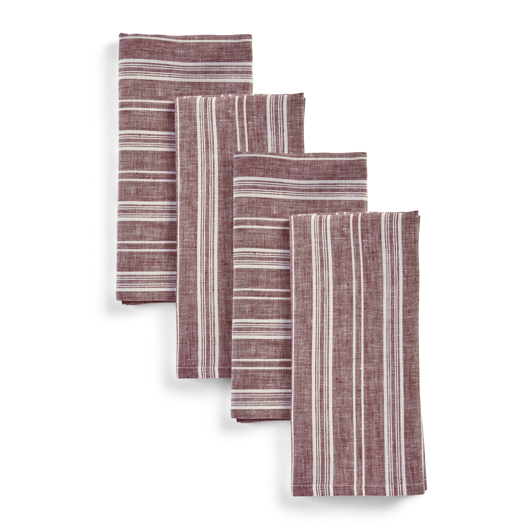 Elegant Chelsea Stripe Cotton Napkins - Set of 4 for Dinner Parties & Holiday Table Decor
