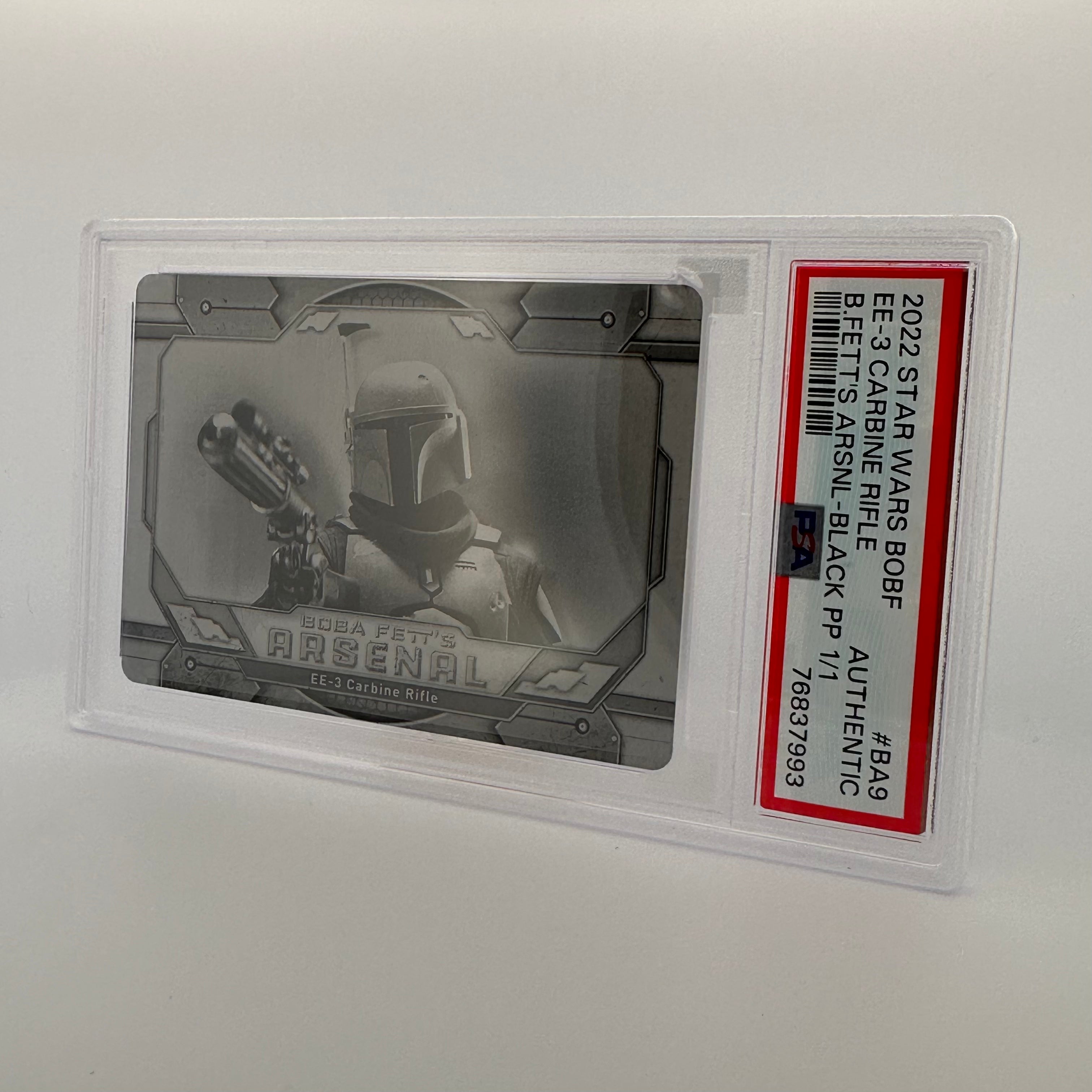 Authentic EE3 Carbine Rifle Replica - Star Wars The Book of Boba Fett Collectible - Black Series 1/1 Printing Plate - Perfect for Cosplay, Display & Star Wars Fans