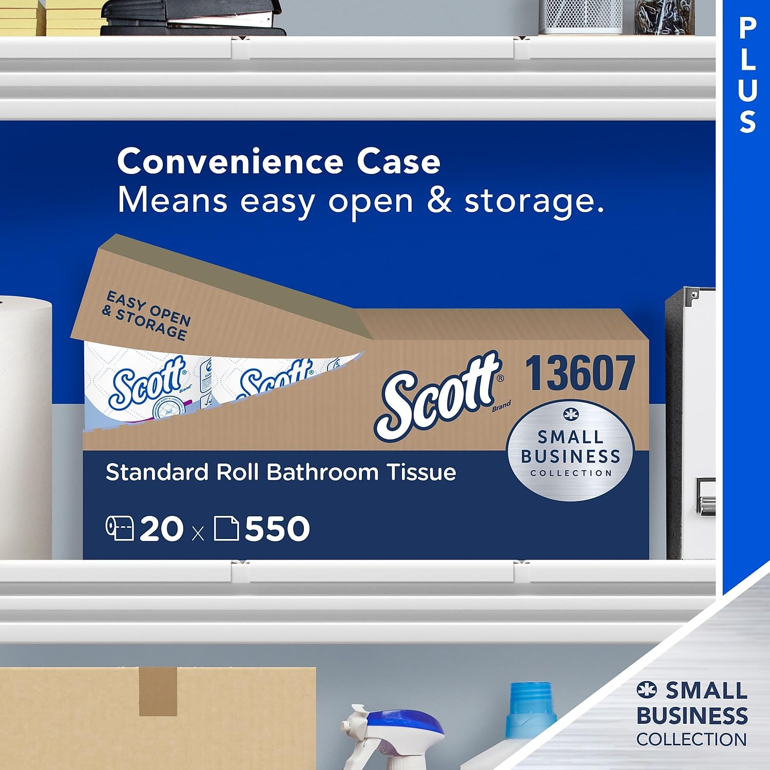 Scott 13607 Premium 2-Ply Bathroom Tissue - 550 Sheets Per Roll, 20 Rolls (Soft & Strong Toilet Paper) - Ideal for Home, Office & Commercial Use