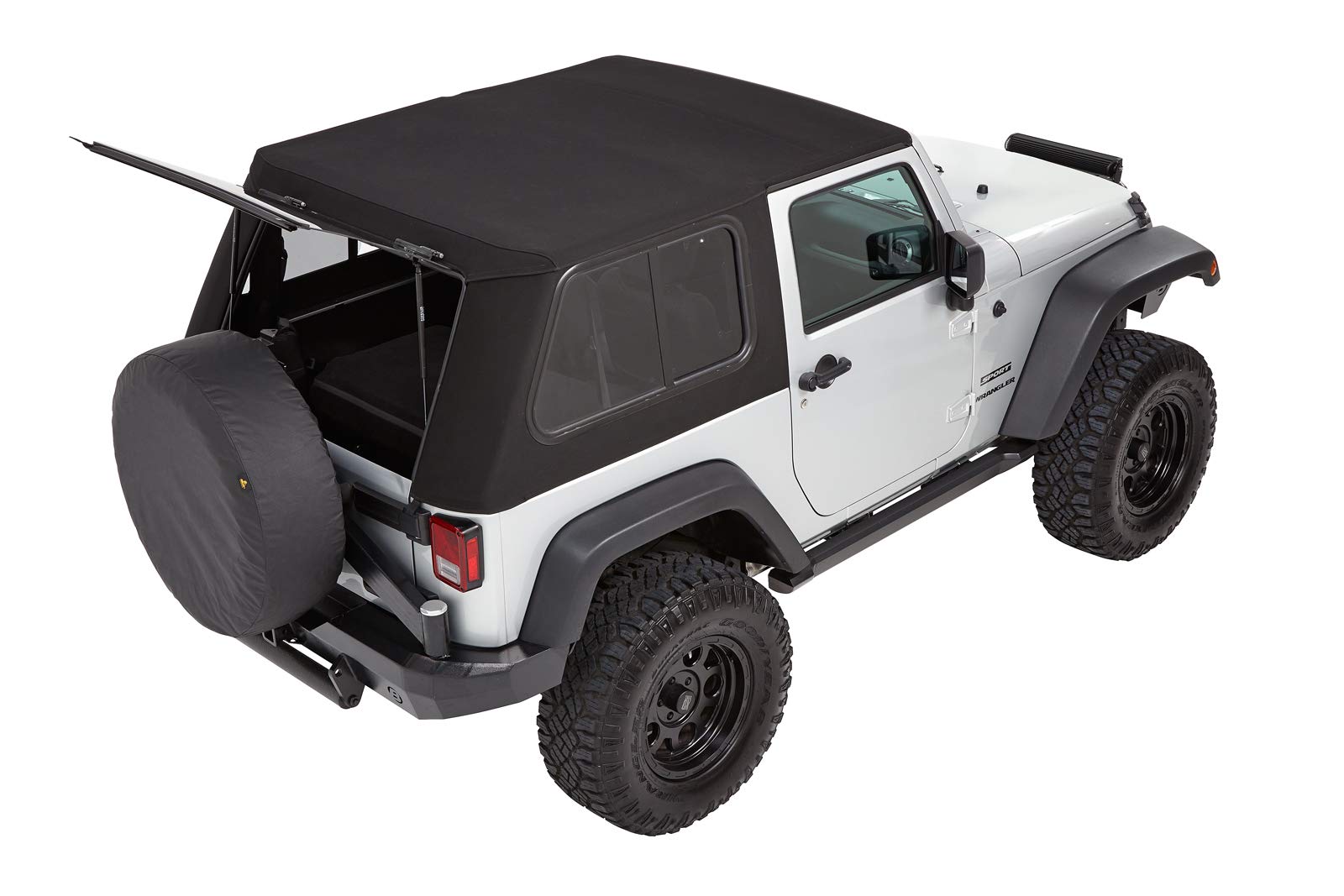 Bestop 5486217 Trektop Pro Soft Top for Jeep Wrangler JK 2-Door (2007-2018) - Black Twill Fabric - Waterproof & Durable Convertible Top Replacement - Perfect for Off-Roading & Summer Adventures