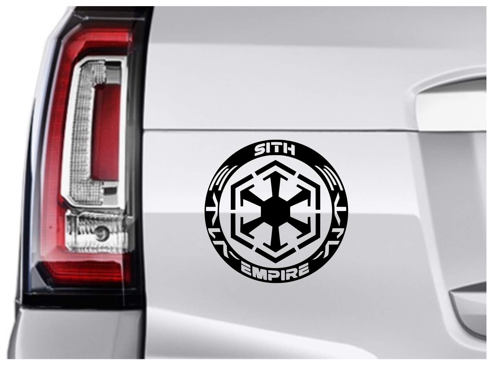 Premium Sith Empire Decal Vinyl Sticker - Matte Black 5.5 Inch for Cars, Trucks, SUVs, Vans & Motorcycles - Durable Wall & Window Graphics - Perfect for Star Wars Fans, Gaming Rooms & Vehicle Customization